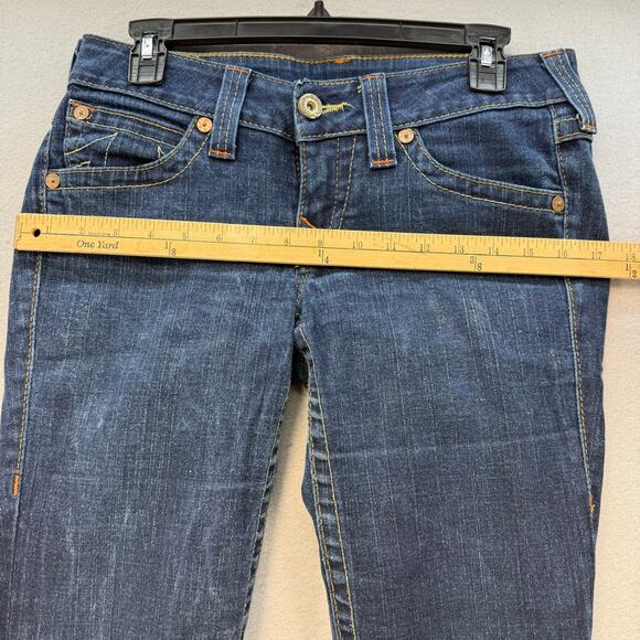 True Religion Jeans Women's 29 (8) Dark Blue Tapered Leg Low Rise Made in USA - Picture 12 of 15